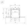 Алюминиевый профиль Arlight LINIA32-FANTOM-2000 ANOD 049950