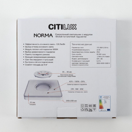 Настенно-потолочный светильник Citilux Norma CL748K201