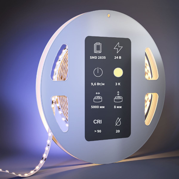 Светодиодная лента Maytoni Led Strip 24В 2835 9,6Вт/м 3000К 5м IP20 201097
